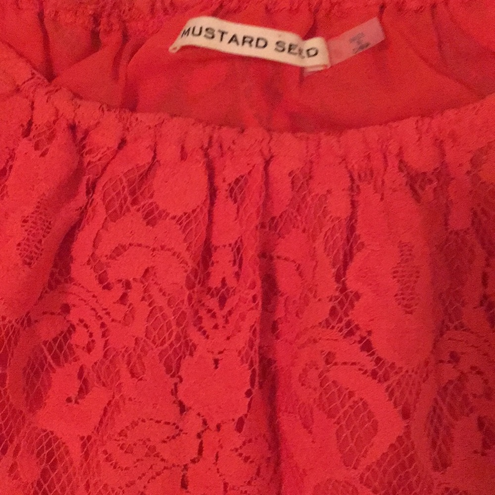 Mustard Seed Lace Off Shoulder Top - Picture 5 of 5